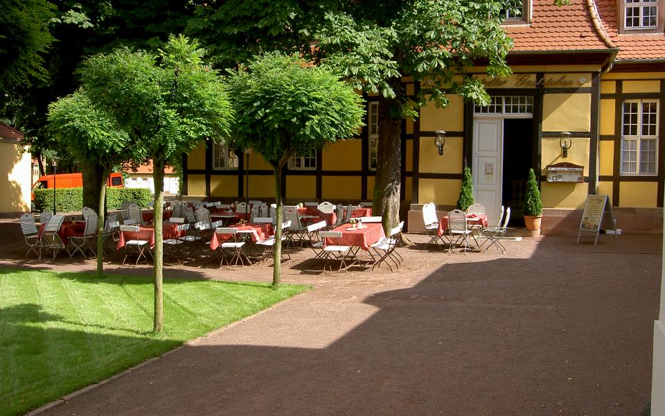 Terrasse der Lauchstedter Gaststuben - Restaurant aus Bad Lauchstädt