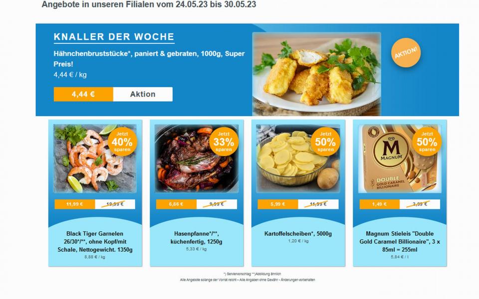 Angebote Werbung ab 24. Mai 2023 bei Frostkauf – Ihr Tiefkühl-Discount, Berliner Allee aus Hohenwarsleben