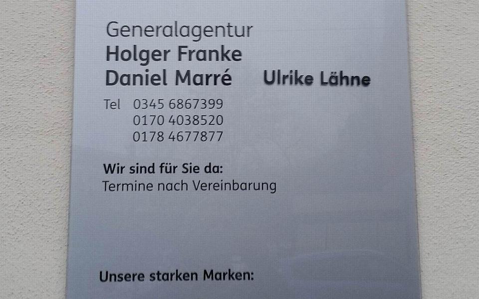 Holger Franke, Daniel Marré, Ulrike Lähne ERGO Versicherung  Mansfelder Straße aus Halle (Saale)