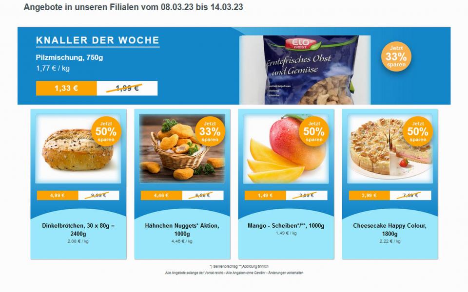 Angebote Werbung ab 08. März 2023 bei Frostkauf – Ihr Tiefkühl-Discount, Berliner Allee aus Hohenwarsleben