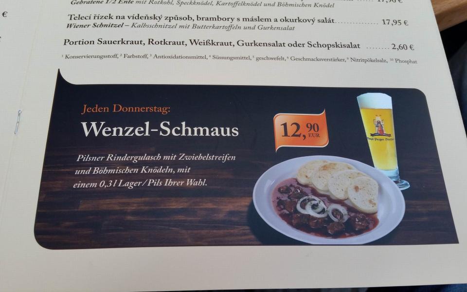 jeden Donnerstag Wenzel-Schmaus für 12,90 Euro in den Wenzels Prager Bierstuben in Halle (Saale)