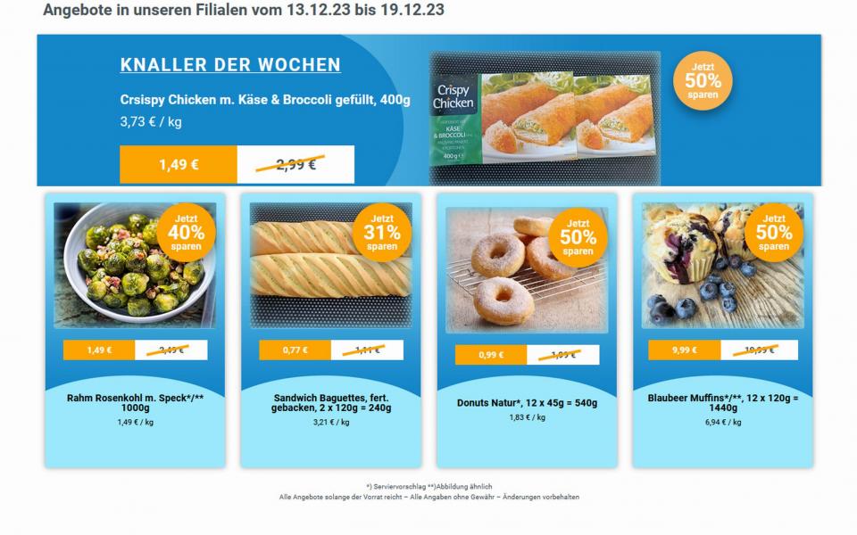 Angebote Werbung ab 13. Dezember 2023 bei frostKauf - Ihr Tiefkühl-Discount - Biesdorf, Weißenhöher Straße, Biesdorf aus Berlin