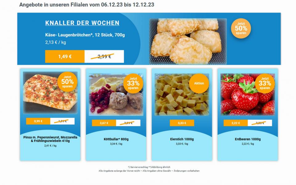 Angebote Werbung ab 06. Dezember 2023 bei frostKauf - Ihr Tiefkühl-Discount, Großer Marktweg, Rückmarsdorf aus Leipzig