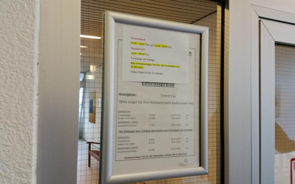 Preise für nicht Gäste vom Wellnessbereich im CAREA Residenz Hotel Harzhöhe in Hahnenklee bei Goslar