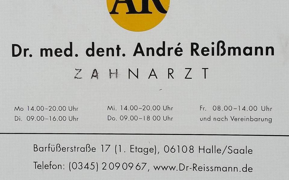 Dr. med. dent. André Reißmann - Zahnarzt aus Halle (Saale)