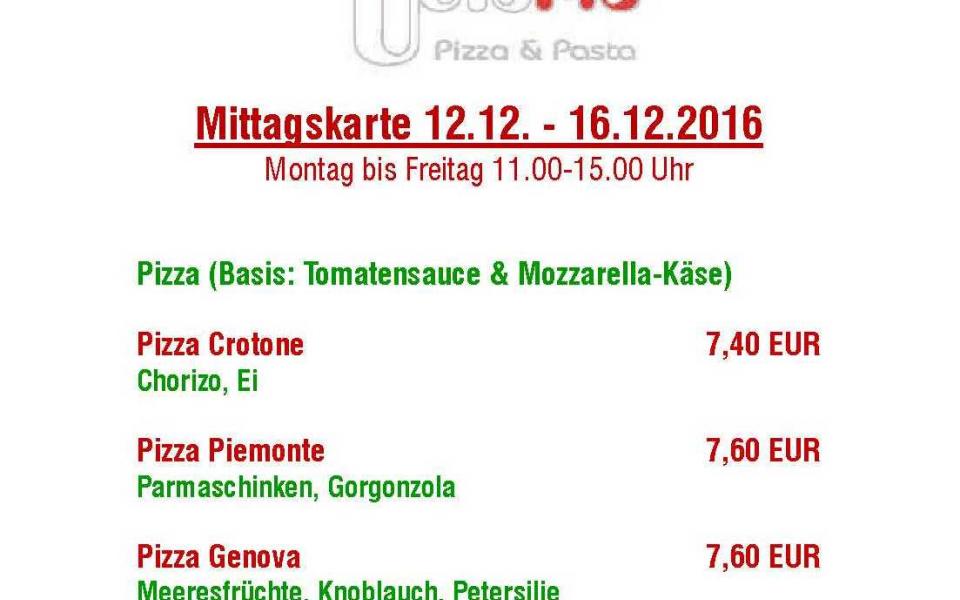Mittagskarte vom La Osteria - Italienisches Restaurant aus Dresden