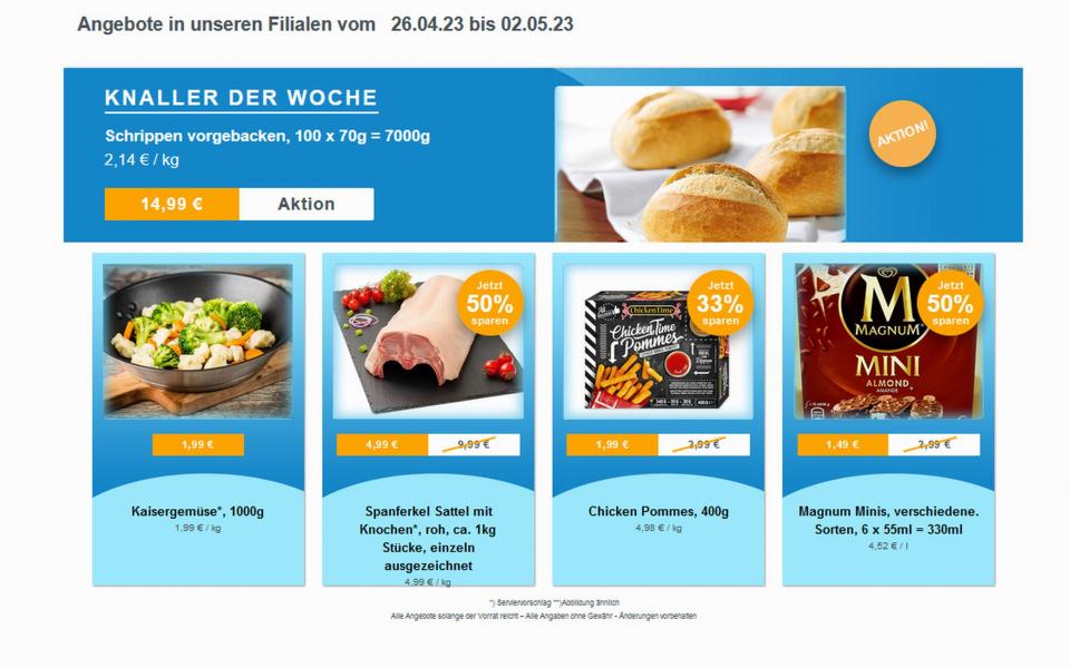 Angebote Werbung 26. April 2023 Frostkauf – Ihr Tiefkühl-Discount, Berliner Allee aus Hohenwarsleben
