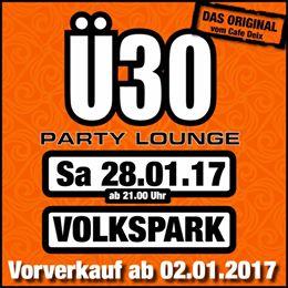 28.01.2017 Ü30 Party Lounge im Volkspark vom Café Deix aus Halle (Saale)