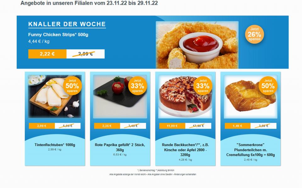 Angebote Werbung ab 23. November 2022 bei Frostkauf – Ihr Tiefkühl-Discount, Berliner Allee aus Hohenwarsleben