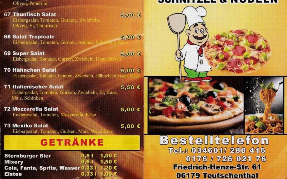 Pizza & Döner Schnitzel & Nudeln aus Teutschenthal