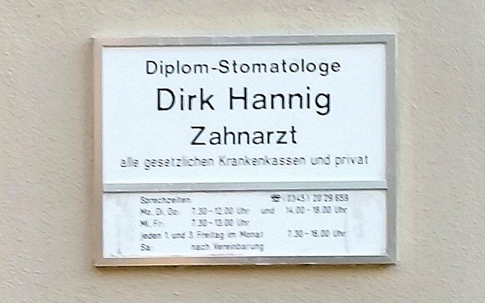 Dipl.-Stom. Dirk Hannig - Zahnarzt aus Halle (Saale)