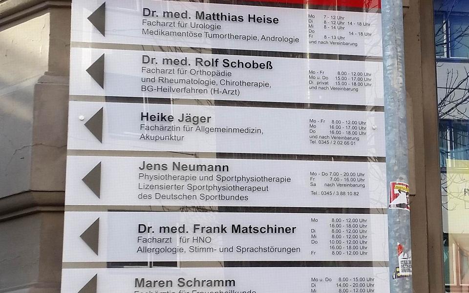 Dr. med. Frank Matschiner HNO Hals-Nasen-Ohren-Arzt  im Ärztehaus in der Geiststraße 15 von Halle