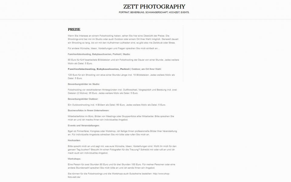 Preise von Sonja Zierow Fotografin, Karl-Heine-Straße, aus Leipzig Foto 2