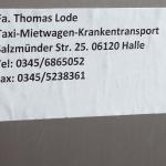 Fa. Thomas Lode - Transport aus Halle (Saale)